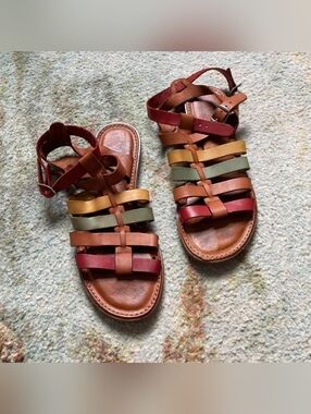 Multicolor Leather Sandals